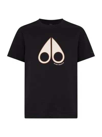 Moose Knuckles Logo-print T-shirt In Black