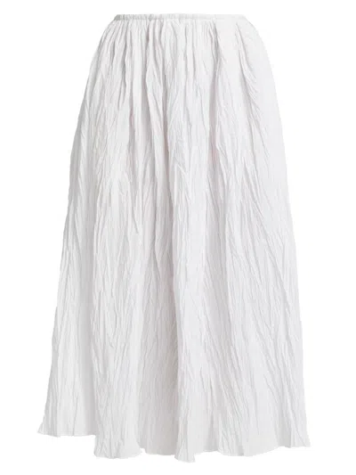 Co White Polyester Blend Skirt In White