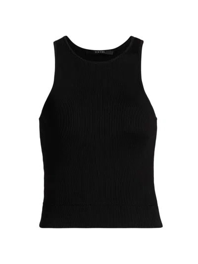 Toccin Estelle Crochet Racer Tank In Jet