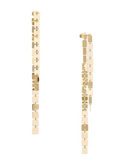 Lana Square Chain Front To Back Linear Earrings 14k In Gold