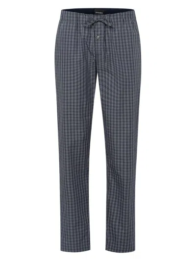 Hanro Night And Day Cotton Woven Pants In Blue