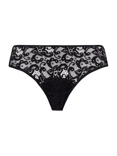 Hanro Stretch-cotton Moments Mini Briefs In Black