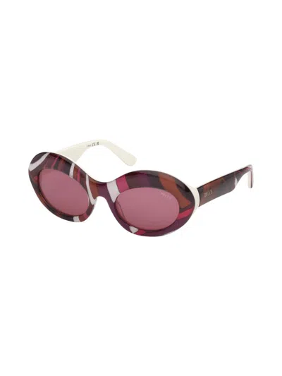 Pucci Oval Sunglasses, 52mm In Purple