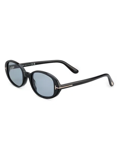 Tom Ford Eyewear Iggy Oval Frame Sunglasses In Black