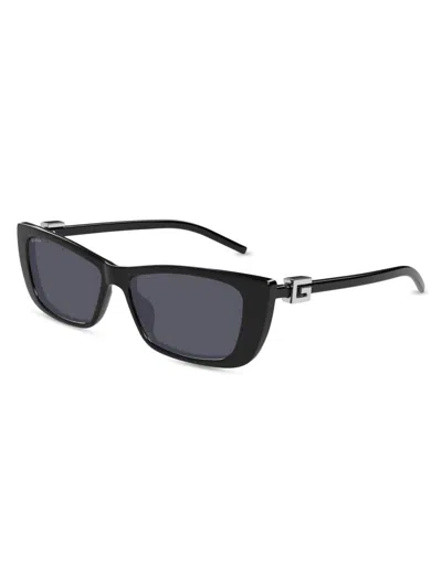Gucci Logo Rectangular Sunglasses In Black
