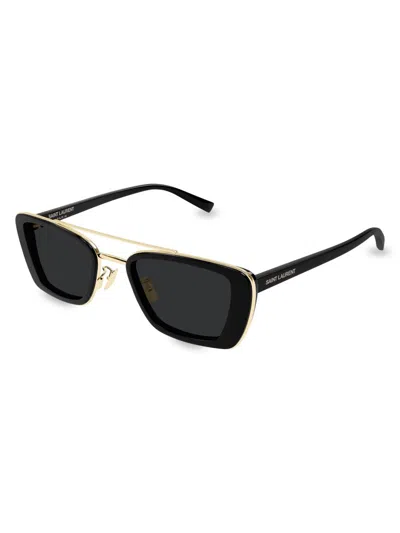 Saint Laurent 50mm Rectangular Sunglasses In Pattern