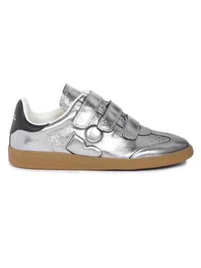 Isabel Marant Festive Beth Metallic Leather Low-top Sneakers In Multi