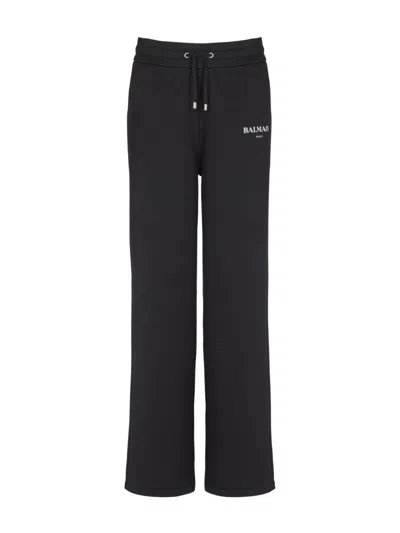 Balmain Logo-print Track Pants In Black
