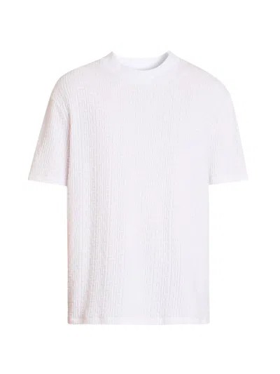 Balmain Cotton-blend Monogram T-shirt In White