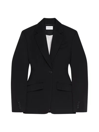 Givenchy Single-breasted Cocoon Jacket In Wool In Black