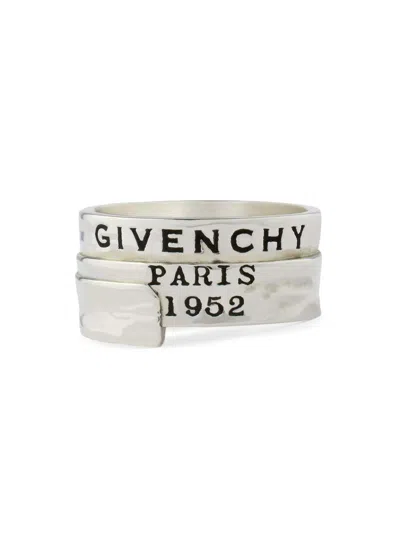 Givenchy Tape Earcuff In Metal And Enamel In Metallic