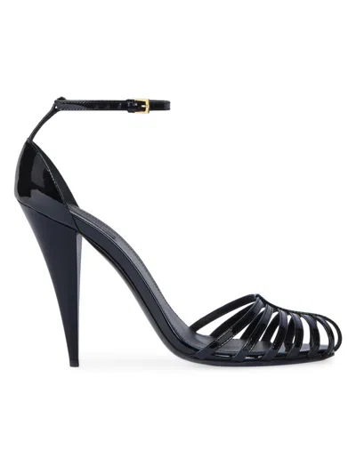 Givenchy Black Ankle-strap Heels In Black