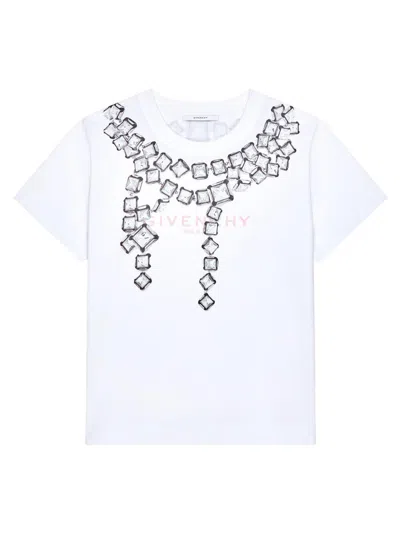Givenchy Deconstructed Crystals-print T-shirt In White
