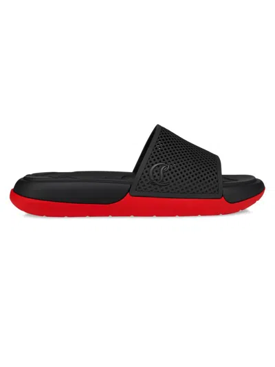 Christian Louboutin Louboutin Slides And Clogs Easy Breezy Men Rubber Black In Black
