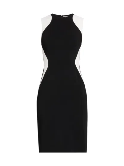 Stella Mccartney Miracle Colorblock Mini Dress In Black