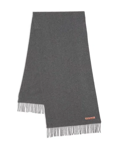 Acne Studios Fringed Scarf In Gray