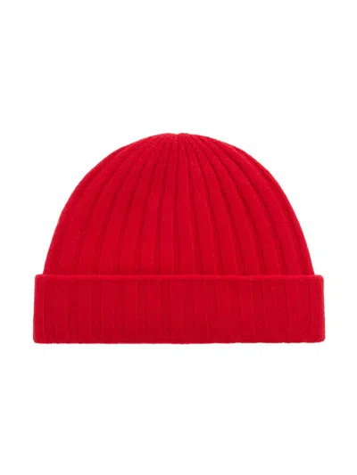 Totême Ribbed Cashmere Beanie In Red