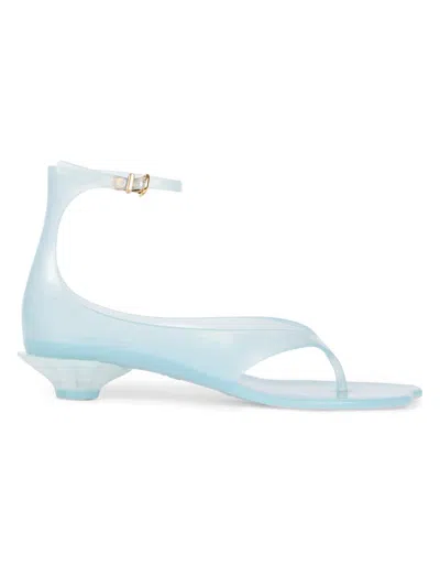 Chloé Chloe Women Pastel Light-blue Tpu Chloe Jelly Thong Sandals In Green