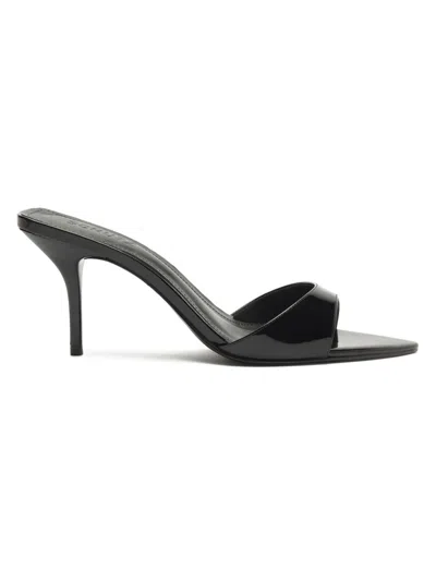 Schutz Elodie Patent Stiletto Mule Sandals In Black