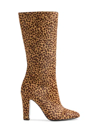 Valentino Garavani Hotty Boot In Pony-effect Calfskin 100mm Woman Animal Print 39.5 In Animal Print
