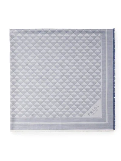 Prada Silk And Wool Shawl In Pattern