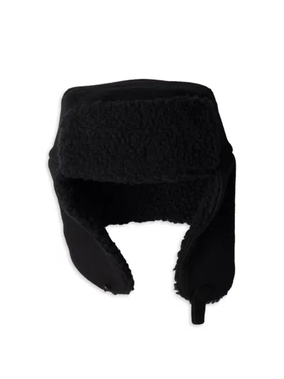 Prada Cloth Trapper Hat In Black