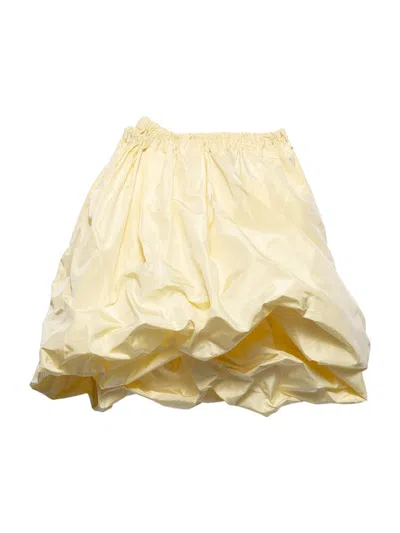 Prada Voluminous Taffeta Skirt Balloon Silhouette In Yellow