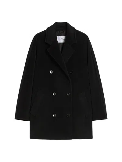 Max Mara Short 101801 Icon Coat In Blue