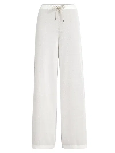 Brunello Cucinelli Drawstring Palazzo Pants In White