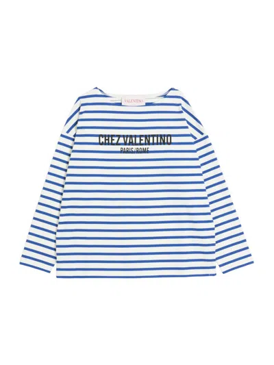 Valentino Garavani Man T-shirt Navy Size L Cotton In Multi