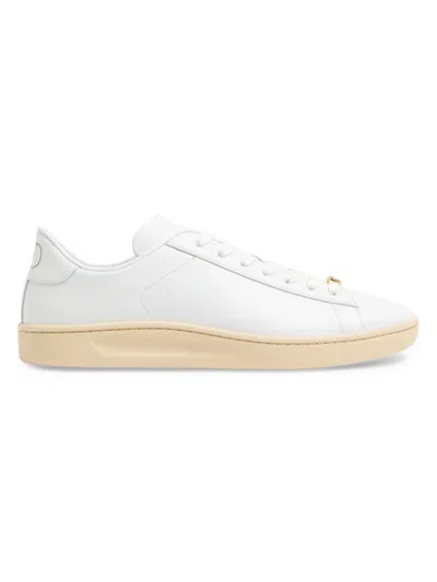 Valentino Garavani Premium Leather High-top Sneaker For Men In White