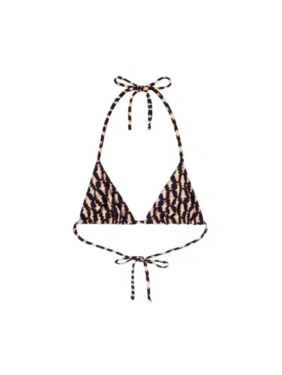 La Doublej Triangle Bikini Top Pesciolini In Multi