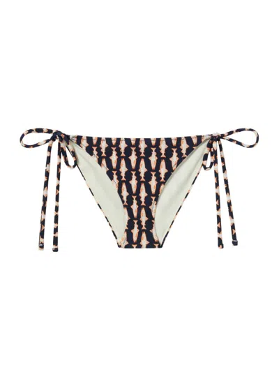 La Doublej Fish-print Bikini Bottom In Multi