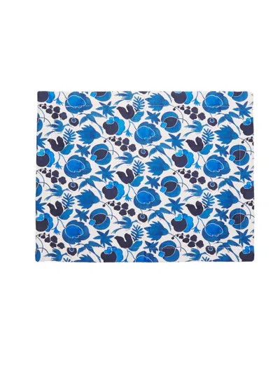 La Doublej Floral-print Two-placement Set In Blue