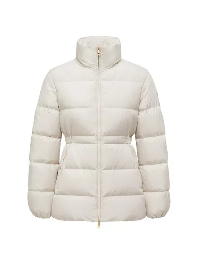 Moncler Womens Natural Brossette Quilted Shell-down Jacket In White