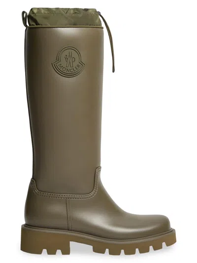 Moncler Women Kickstream High Rubber Rainboots In Multi