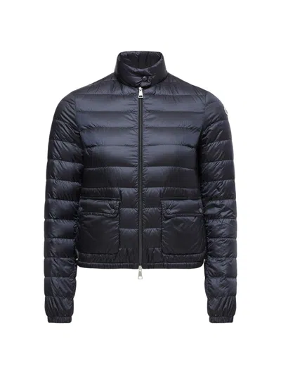 Moncler Slim Fit Long Season Coat For Women In Blue