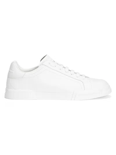 Dolce & Gabbana Portofino Light White Sneakers With Logo Patch On The Tongue And Tonal Logo Lettering On The Heel In