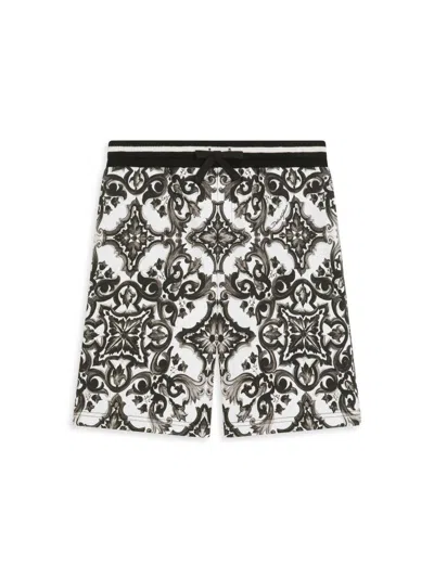Dolce & Gabbana Majolica-print Shorts In Black