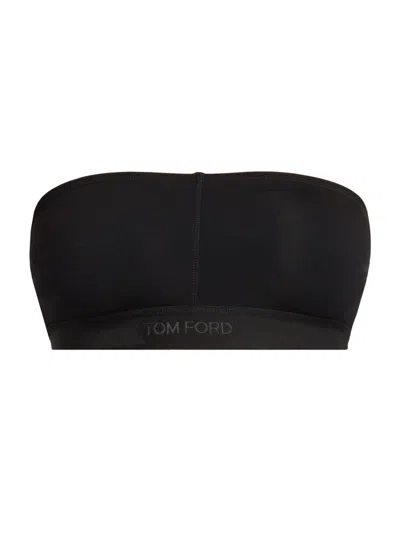 Tom Ford Logo Band Bra In Black