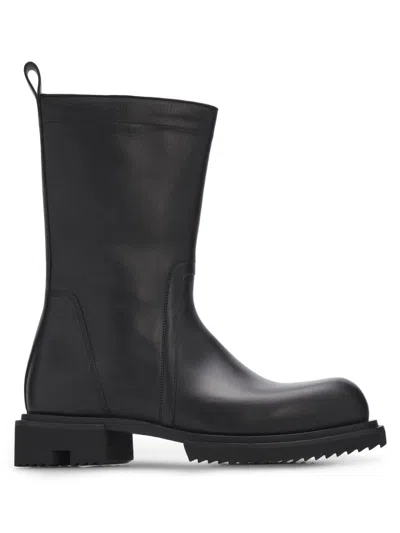 Rick Owens Creeper Gabe Leather Boots In Black