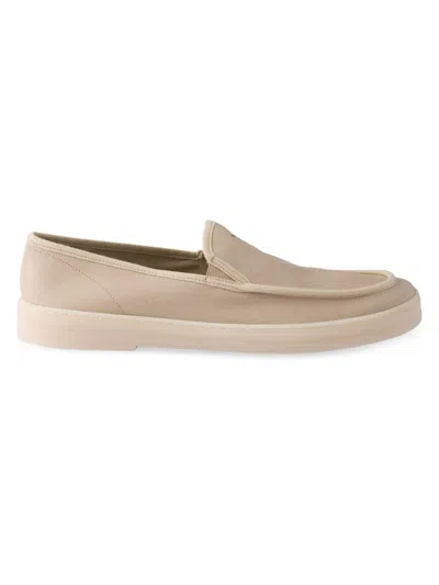 Prada Logo-printed Loafers In Neutral