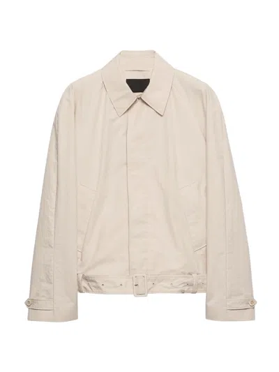 Prada Raglan-sleeve Jacket In Neutral