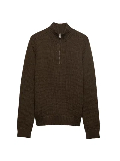 Prada Wool Turtleneck In Brown