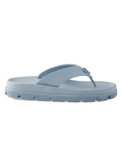 Prada Thong Sandals In Blue
