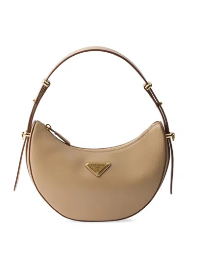 Prada Arque Mini Leather Shoulder Bag In Purple