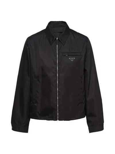 Prada Sweatshirt With Re-nylon Insert In Black