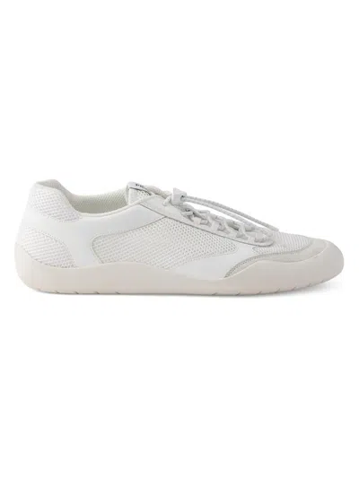 Prada White Laced Sneakers In White
