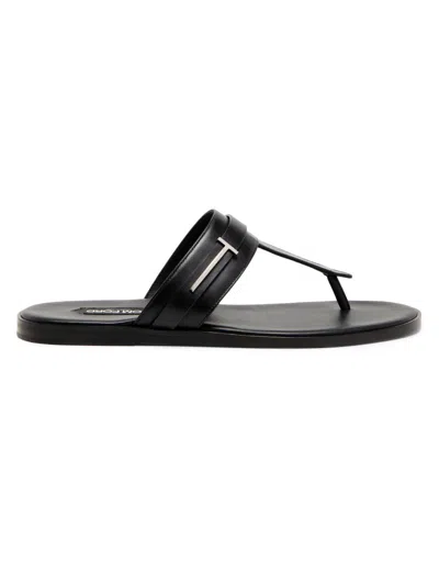 Tom Ford Flat Sandals Open Toe Single Strap In Black