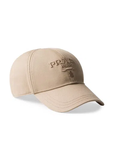 Prada Drill Baseball Cap In Neutral